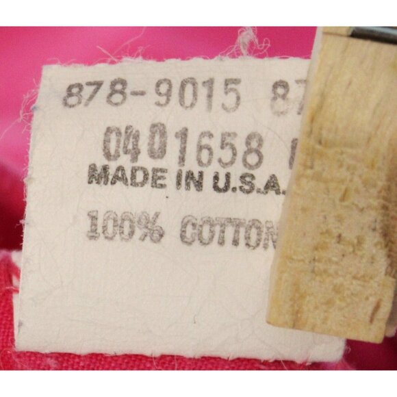 Vtg 90s Oshkosh Pink Colorblock Overalls girls 2T Dancing Bear Woven Flower USA - Picture 11 of 11